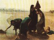 Leon Belly Fellaheen Women by the Nile. oil painting